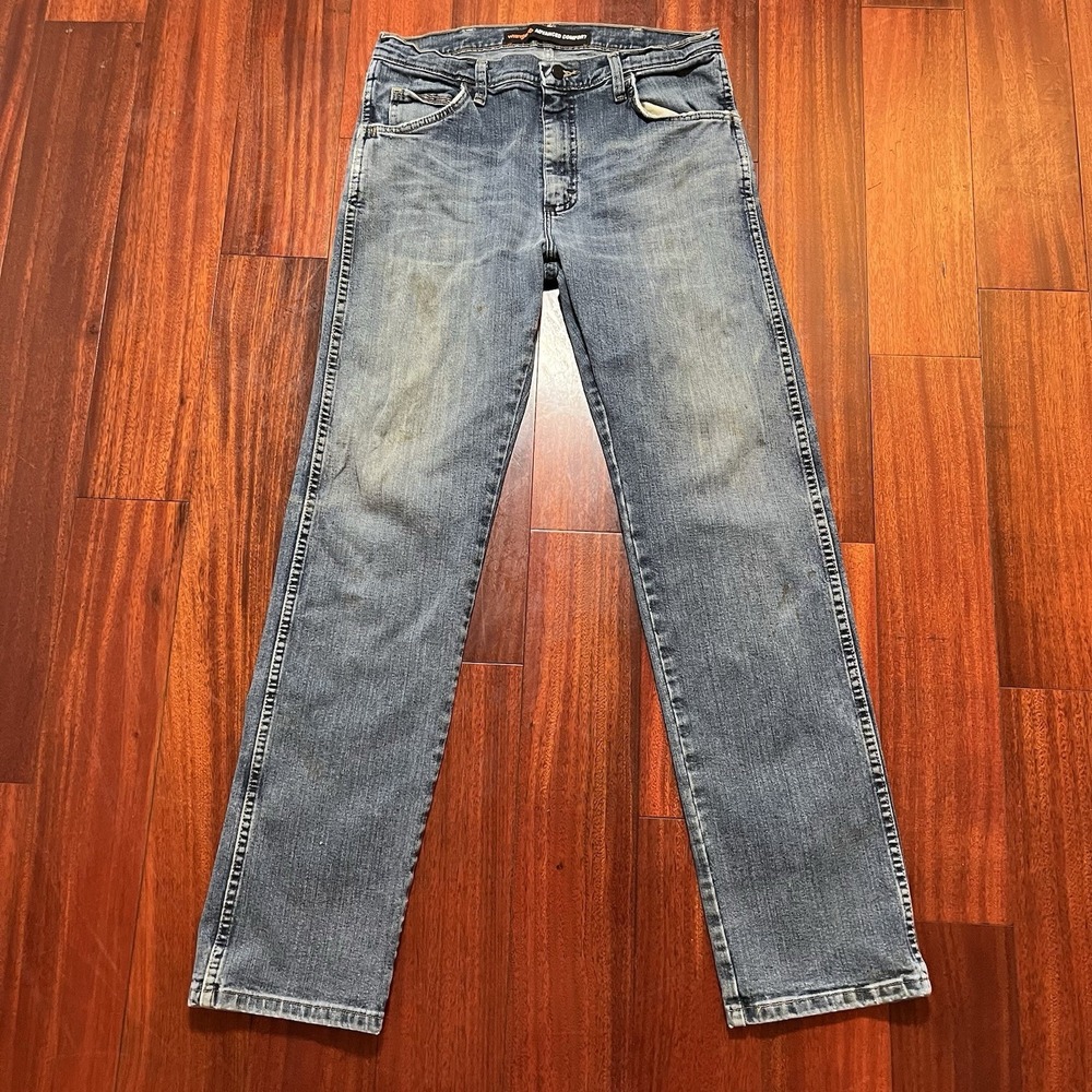 Wrangler Fr Jeans Mens 32x34 Jeans FRAC47D Regular Fit Workwear Grunge 33x34 *